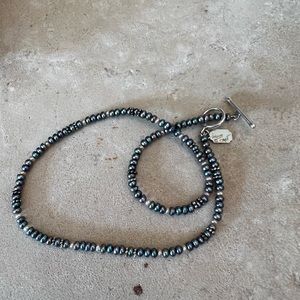 MIGNON FAGET 925 16” Pearl Necklace with Toggle Closure LKNW